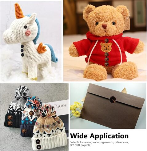 BDS-Home 120pcs أزرار خياطة الراتنج ، بدلة المعاطف 4 أزرار مستديرة الثقب 5 ألوان 3 أحجام 15 مم ، 20 مم ، 25 ملم للدعاوى الخندق قميص الجاكيتات الموحدة الأكمام (بني) in Kuwait