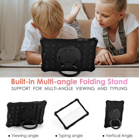 DETUOSI Silicone Case for Samsung Galaxy Tab A9 Plus 11 Inch 2023, with 360°Rotatable Stand, Multi-Viewing Angles, Soft Lightweight Case for Galaxy Tab A9 Plus SM-X210/X216/X218, Dazzling Pink in Saudi Arabia