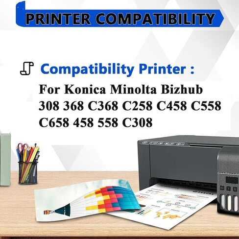 استبدال وحدة المطورين DV-313 لوحدات المطورين الأسود DV313 متوافقة مع Konica Minolta Bizhub 308 368 C368 C258 C458 C558 C658 458 558 C308 Printers (Color) in Kuwait