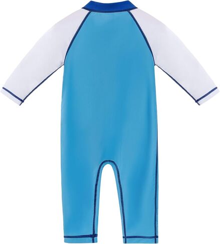 Baby Toddler Swimsuits Long Sleeve Full Zip UPF 50+ | Sun protection full body chlorine-resistant quick-dry front zip rashguard 4-way stretch, idea for beach pool swimming surfing in Saudi Arabia