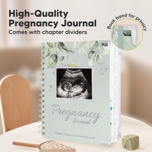Pregnancy Journal Memory Book - 90 Pages Hardcover Pregnancy Book, Pregnancy Planner, Pregnancy Journals for First Time Moms, Baby Memory Book, Ultrasound Baby Book Memory, Mother's Day Gifts (Sage) in Saudi Arabia