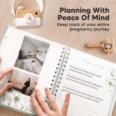 Pregnancy Journal Memory Book - 90 Pages Hardcover Pregnancy Book, Pregnancy Planner, Pregnancy Journals for First Time Moms, Baby Memory Book, Ultrasound Baby Book Memory, Mother's Day Gifts (Sage) in Saudi Arabia