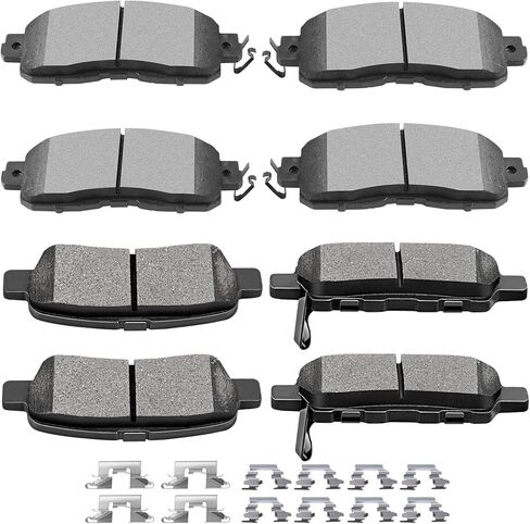 Ceramic Brake Pads Kit,SCITOO 8pcs Disc Brake Pad Set fit for Cadillac Escalade ESV EXT, for Chevy Avalanche Silverado Suburban 1500 Tahoe, 01-06 for GMC Sierra 1500, 00-06 for GMC Yukon/Yukon XL 1500 in Kuwait