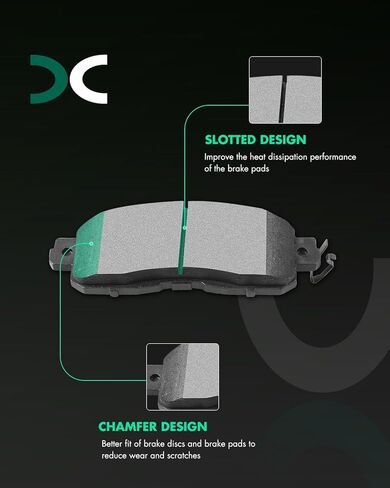 Ceramic Brake Pads Kit,SCITOO 8pcs Disc Brake Pad Set fit for Cadillac Escalade ESV EXT, for Chevy Avalanche Silverado Suburban 1500 Tahoe, 01-06 for GMC Sierra 1500, 00-06 for GMC Yukon/Yukon XL 1500 in Kuwait