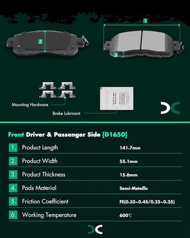 Ceramic Brake Pads Kit,SCITOO 8pcs Disc Brake Pad Set fit for Cadillac Escalade ESV EXT, for Chevy Avalanche Silverado Suburban 1500 Tahoe, 01-06 for GMC Sierra 1500, 00-06 for GMC Yukon/Yukon XL 1500 in Kuwait