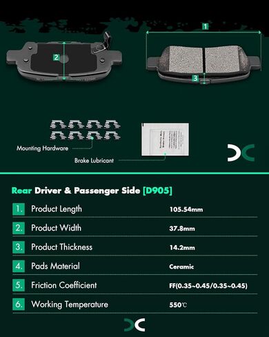 Ceramic Brake Pads Kit,SCITOO 8pcs Disc Brake Pad Set fit for Cadillac Escalade ESV EXT, for Chevy Avalanche Silverado Suburban 1500 Tahoe, 01-06 for GMC Sierra 1500, 00-06 for GMC Yukon/Yukon XL 1500 in Kuwait