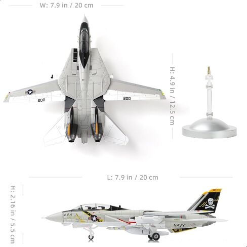 F-14A Tomcat 1/100 Metal Airplane Model Kits with Stand VF-84 Jolly Rogers DieCast Alloy Fighter Model Jet Replica Pre-Build Military Aircraft Collection for Display or Gift in Saudi Arabia