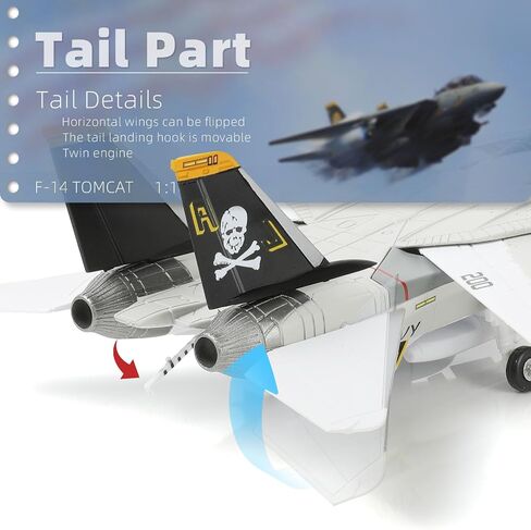 F-14A Tomcat 1/100 Metal Airplane Model Kits with Stand VF-84 Jolly Rogers DieCast Alloy Fighter Model Jet Replica Pre-Build Military Aircraft Collection for Display or Gift in Saudi Arabia