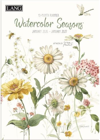 Lang Companies, Watercolor Seasons 2026 Planner, 8.5'' X 12'', 12-Month Calendar with Stapled Binding in Saudi Arabia