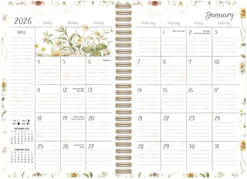 شركات Lang ، Matercolor Seasons 2026 Planner ، 6.5 '× 9' '، تقويم أسبوعي مع ملزمة تدبيس in Saudi Arabia