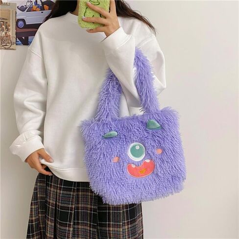 Cute Hand-carry Bag Stocking Stuffers Little Monste Kawaii Bag for Travel & Everyday Use Large Capacity Stylish Nice Gift in Kuwait