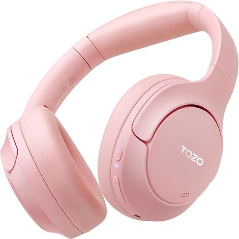 سماعات TOZO HT2 Hybrid النشطة بخاصية إلغاء الضوضاء، سماعات رأس بلوتوث لاسلكية فوق الأذن، وقت تشغيل 60 ساعة، صوت عالي الدقة مخصص EQ عبر التطبيق Deep Bass Comfort Fit Ear Cups، للمنزل والمكتب والسفر كاكي in Kuwait