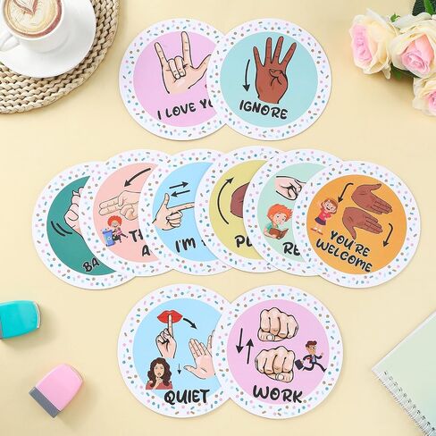 36 PCS ASL Classroom LADE CASSROMRACH CASSMARTING LAND Signal Decor Scip Language Language Most Progerers Bulletin Bulletin Board Nonverfall in Saudi Arabia