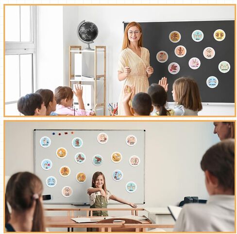 36 PCS ASL Classroom LADE CASSROMRACH CASSMARTING LAND Signal Decor Scip Language Language Most Progerers Bulletin Bulletin Board Nonverfall in Saudi Arabia