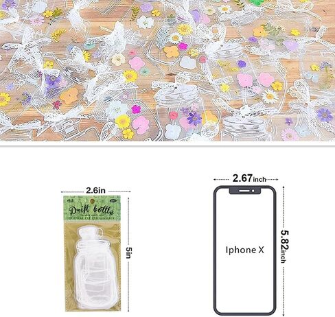 Kaluofan 40Pcs Transparent Dried Flower Bookmarks, Handmade Dried Flower Bookmarks Kit in Saudi Arabia