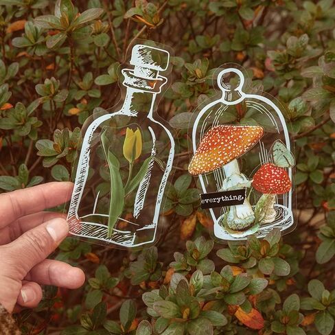 Kaluofan 40Pcs Transparent Dried Flower Bookmarks, Handmade Dried Flower Bookmarks Kit in Saudi Arabia