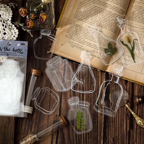 Kaluofan 40Pcs Transparent Dried Flower Bookmarks, Handmade Dried Flower Bookmarks Kit in Saudi Arabia