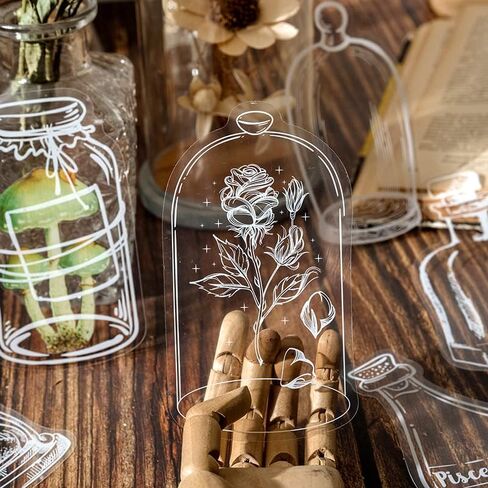 Kaluofan 40Pcs Transparent Dried Flower Bookmarks, Handmade Dried Flower Bookmarks Kit in Saudi Arabia