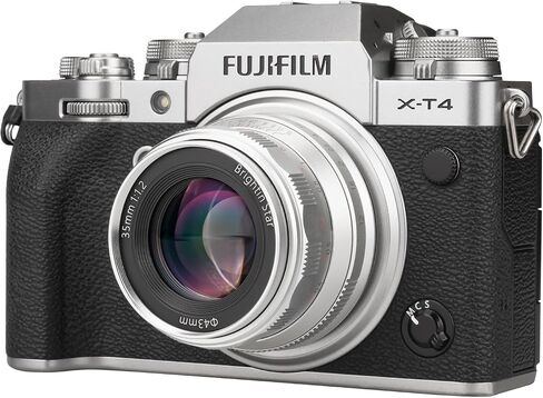35mm F1.2 MF APS-C Manual Focus Prime Lens for Panasonic Olympus Micro 4/3 Mirrorless Cameras, MFT Large Aperture, Fit for LUMIX G7, G7KS, GX85, GX9, G95, GH5, GH6, G100, G9-Black in Kuwait