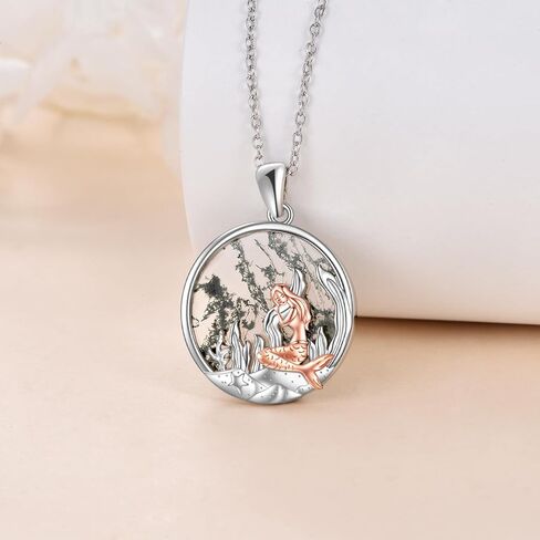 TIGER RIDER Shark Pendant Necklace Sterling Silver Anchor Abalone Necklace for Women Men Ocean Jewelry Birthday Gifts in Saudi Arabia