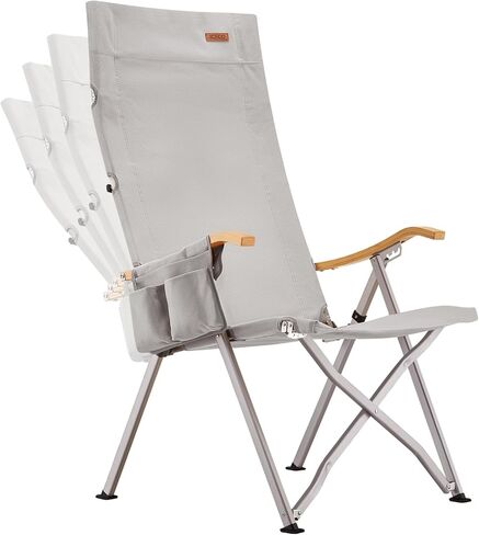 كراسي تخييم ICECO Ha1600 قابلة للتعديل للبالغين، كرسي تخييم عالي الظهر قابل للطي، كراسي محمولة قابلة للطي للخارج، كرسي مستلق في الهواء الطلق مع حقيبة تخزين، 400 رطل، ضمان 10 سنوات in Kuwait