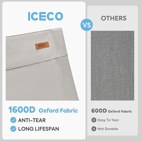 كراسي تخييم ICECO Ha1600 قابلة للتعديل للبالغين، كرسي تخييم عالي الظهر قابل للطي، كراسي محمولة قابلة للطي للخارج، كرسي مستلق في الهواء الطلق مع حقيبة تخزين، 400 رطل، ضمان 10 سنوات in Kuwait