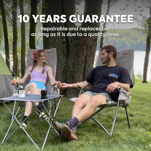 كراسي تخييم ICECO Ha1600 قابلة للتعديل للبالغين، كرسي تخييم عالي الظهر قابل للطي، كراسي محمولة قابلة للطي للخارج، كرسي مستلق في الهواء الطلق مع حقيبة تخزين، 400 رطل، ضمان 10 سنوات in Kuwait