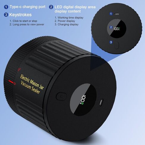 طقم سدادة كهربائية لجرة ميسون للفم العريض وبرطمان ميسون للفم العادي - أبيض in Kuwait