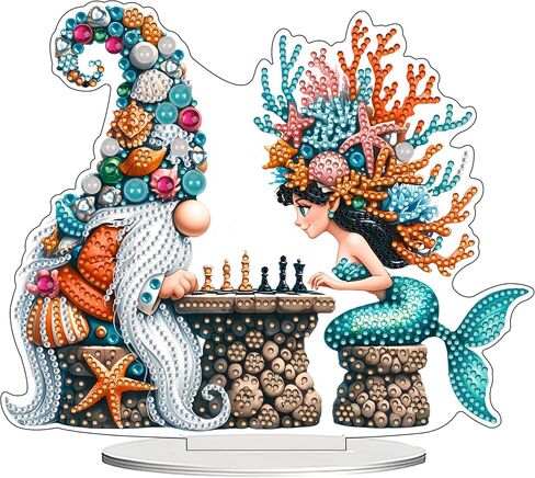 DIY Tabletop Diamond Art Kit for Adult – 5D Gem Painting Art Desktop Ornament with Special Shaped Rhinestones, Acrylic Stand-Up Gem Craft for Home Décor & Gift Idea (Summer Bird) in Saudi Arabia