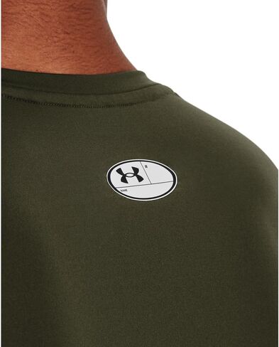 Armour HeatGear Compression Short-Sleeve T-Shirt Under Armour Mens, (390) Marine Od Green / / White, X-Large in Saudi Arabia