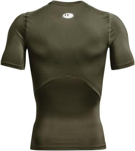 Armour HeatGear Compression Short-Sleeve T-Shirt Under Armour Mens, (390) Marine Od Green / / White, X-Large in Saudi Arabia