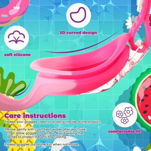 12 Pcs Kids Swimming Goggles No Leaking Anti Fog Kids Swim Goggles Kids Goggles Glasses for Girls Boys with Nose Clips Ear Plugs for Toddler Youth Pool Ages 3-15, 6 Styles in Saudi Arabia
