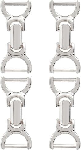 SUPERFINDINGS 4Pcs Buckle Metal Closure 2.28x0.98inch Double D-Ring Snaffle Bit Twist Lock Closure Buckles for DIY Bag in Saudi Arabia