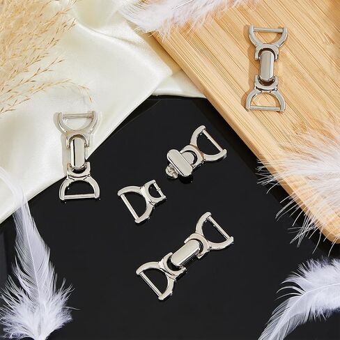SUPERFINDINGS 4Pcs Buckle Metal Closure 2.28x0.98inch Double D-Ring Snaffle Bit Twist Lock Closure Buckles for DIY Bag in Saudi Arabia