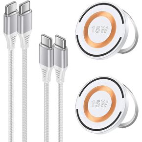 Magnetic Car Wireless Charger Fast Charging Compatible with Samsung Galaxy S23 S21 S22 S20 FE Note 10/20 Ultra iPhone 15 Pro /15 Ultra/14 13 12 Plus Google Pixel 8 Pro/7/6/5 Auto Magnet Charger Cable in Kuwait