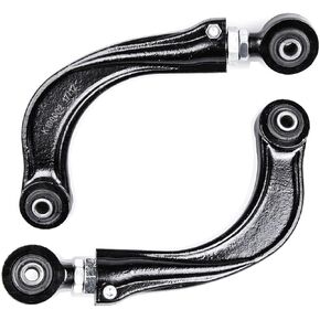 2PC K100002 Professional Suspension Adjustable Rear Upper Control Arm Assembly Compatible With Ford C-Max Escape Focus Mazda 3 5 Volvo C30 C70 S40 V50 45K0187