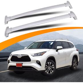 Snailfly Silver Cross Bars Roof Racks Fit for 2020-2024 Toyota Highlander XLE XSE Limited Platinum (Models with Side Rails)