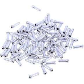 30 Pcs Silver Bike Cable End Caps, Aluminum Alloy MTB Bike Bicycle Brake Cable Tips Replacement Bike Cable End Caps Shifter Cable Protective Cover Bike Brake Cables and Housing