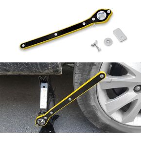 Jack Ratchet Wrench, Tire Repair Tools, Auto Labor-Saving Car Jack Wrench with Long Handle, 360° Swivel Car Jack Lug Wrench, Jack Lift Speed Handle Tool for Tire
