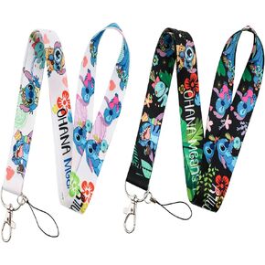 سلسلة مفاتيح Stith Lanyard، حبل شارات هوية الرسوم المتحركة، حبل مفاتيح لحامل بطاقات الهوية، حافظة الهاتف الخلوي in Kuwait
