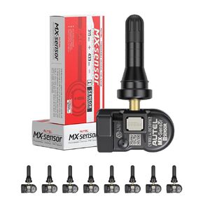 Autel TPMS Sensor, MX-Sensor 2 in 1 (315MHz + 433MHz) for 99% of Cars, Wireless Programming 100% Cloneable, Same as OE Sensors, 6-Year Battery Life (Press-in Rubber Valve, 8PCS)