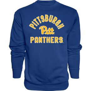 Blue 84 Men's Pittsburgh Panthers Crewneck Sweatshirt Line Up Team Color, Pittsburgh Panthers Royal, Large