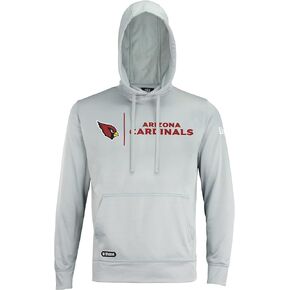New Era NFL Men's Cool Grey Gametime Pullover Performance Hoodie, Pro Football Sweatshirt