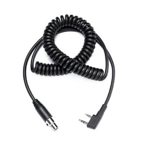 Mini XLR 5-PIN to K Plug Adapter 1.8m Durable Coiled Cable for Kenwood Baofeng HYT Two Way Handheld Radios and Headsets