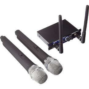 VocoPro - (UHF-28-9 Dual Channel UHF Wireless Microphone System, Black