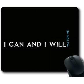 1 X Personalized Custom Gaming Mouse Pad Oblong Shaped Quotes I Can And I Will Design Natural Eco Rubber Durable Computer Desk Stationery Accessories Mouse Pads For Gift