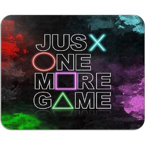 Just One More Game Gaming Mousepad 9.5×7.9 Inch Non-Slip Rubber Base Square Mouse Pads for Computers Laptop Internet Bar Office Home Dorm Desk Decor,Teenager Gamer Boys Men Gifts