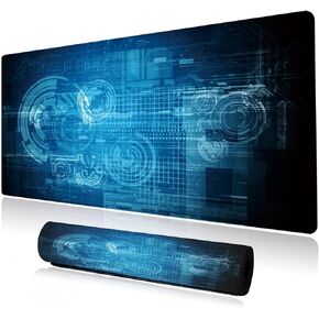 Extended Large Gaming Mouse Pad Dreamy Romantic Pink Sakura Butterflies XXL Size Keyboard Mouse Mat Desk Pad with Non Slip Rubber Base Stitched Edges Office Decor for Women Girls Men,35.4 x 15.7inch