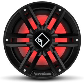 Rockford Fosgate M2D4-10SB Color Optix 10" DVC 4-Ohm Multicolor LED Lighted Marine Subwoofer for Sealed Enclosure - Black/Stainless
