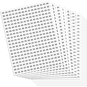 5400 PCS Clothing Size Round Sticker Labels Mega Bundle in 7 Sizes (XS, S, M, L, XL, XXL, XXXL), 1/2" in Diameter